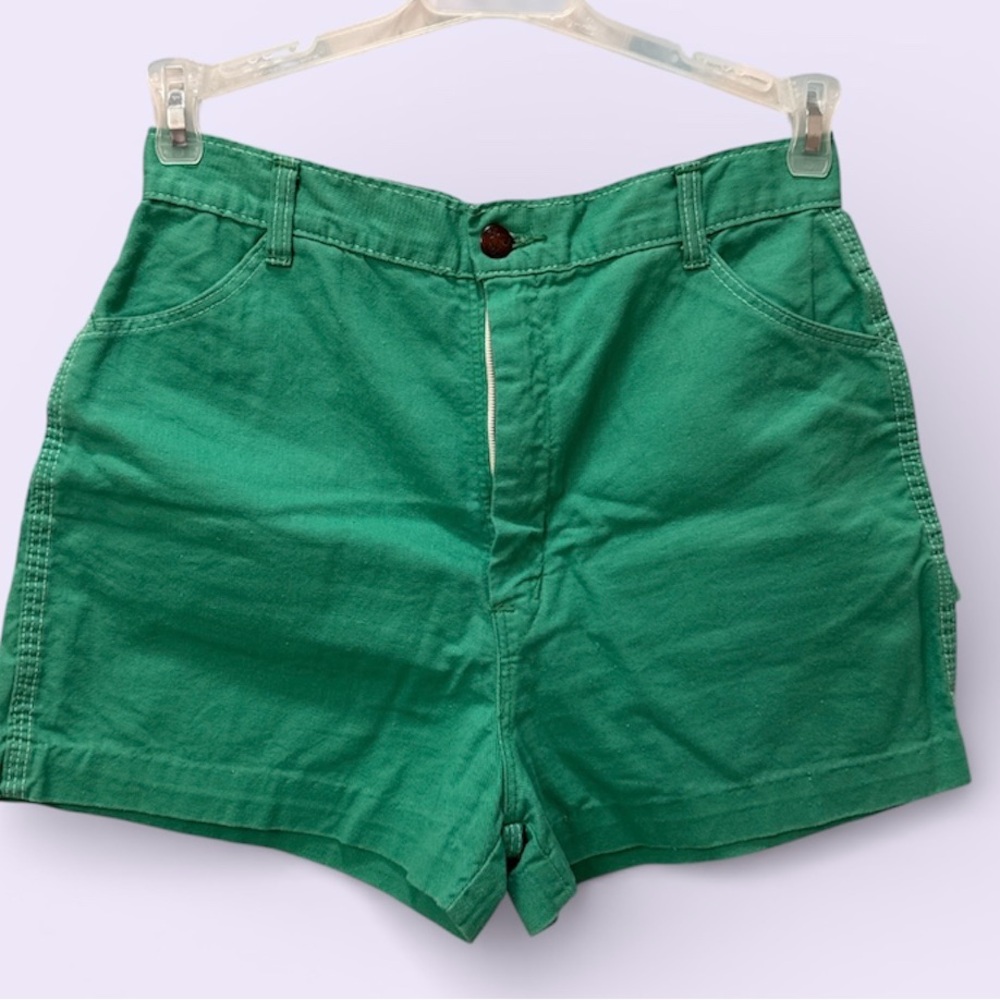 Dee Cee High Waist Green Women's Carpenter Shorts